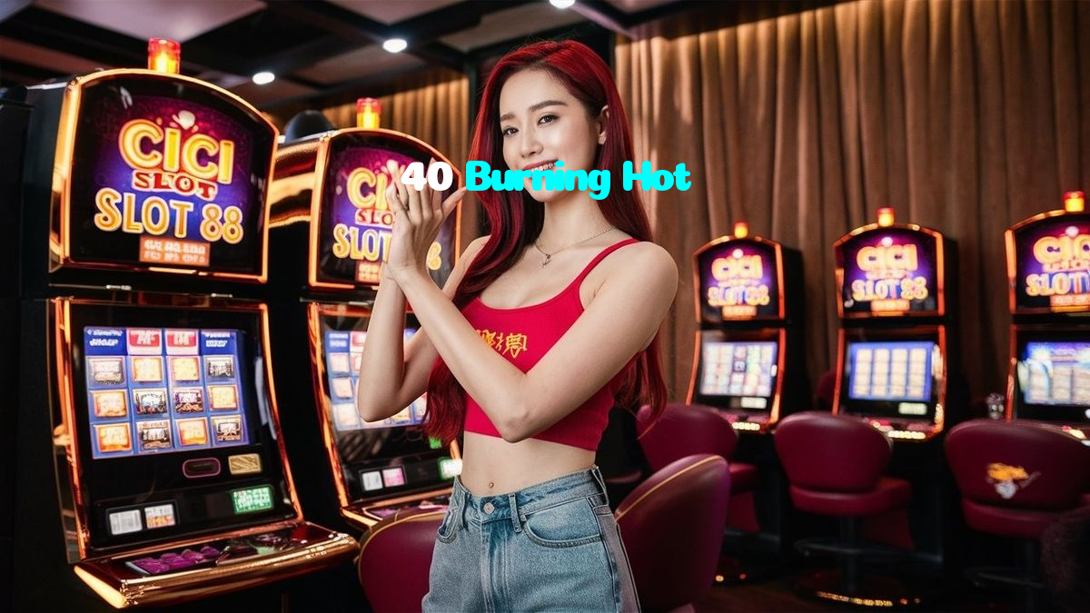 40 Burning Hot casino presented on mobile device in Pakistan with slots and live games