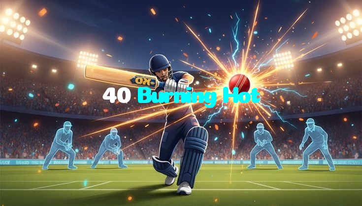 40 Burning Hot casino presented on mobile device in Pakistan with slots and live games